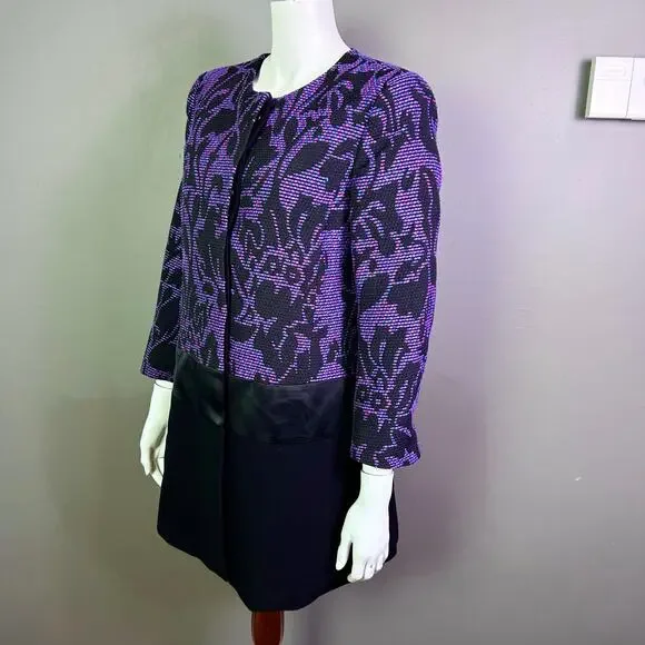 Ellen Tracy blazer jacket size 12 new floral office colorful capsule longline